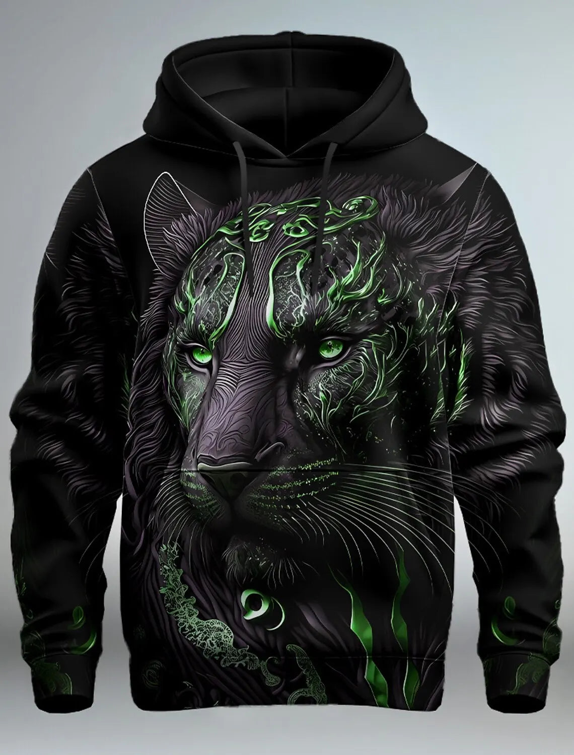 Men clothing  Graphic Lion Men's Fashion 3D Print Hoodie Streetwear Hoodies Long Sleeve