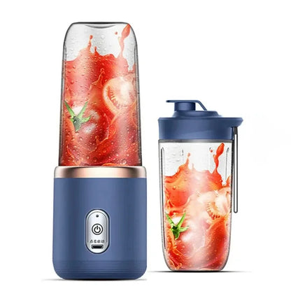 Kitchen  6 Blade Portable kitchen  Juicer USB Rechargeable Juicer Stainless Steel Blade Cup Juicer Fruit Automatic Smoothie Blender Kitchen Tool