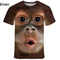 Woman/men  clothing Animal Face 3d Printed T-shirt Men and Women