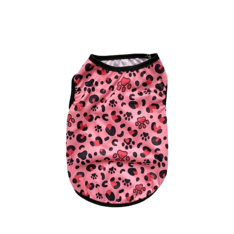 Pets Dog Clothes Summer Pet Leopard Print Vest For Small Medium Dogs Cats Soft Cozy Puppy Coat Breathable Cat Clothing Chihuahua Pug