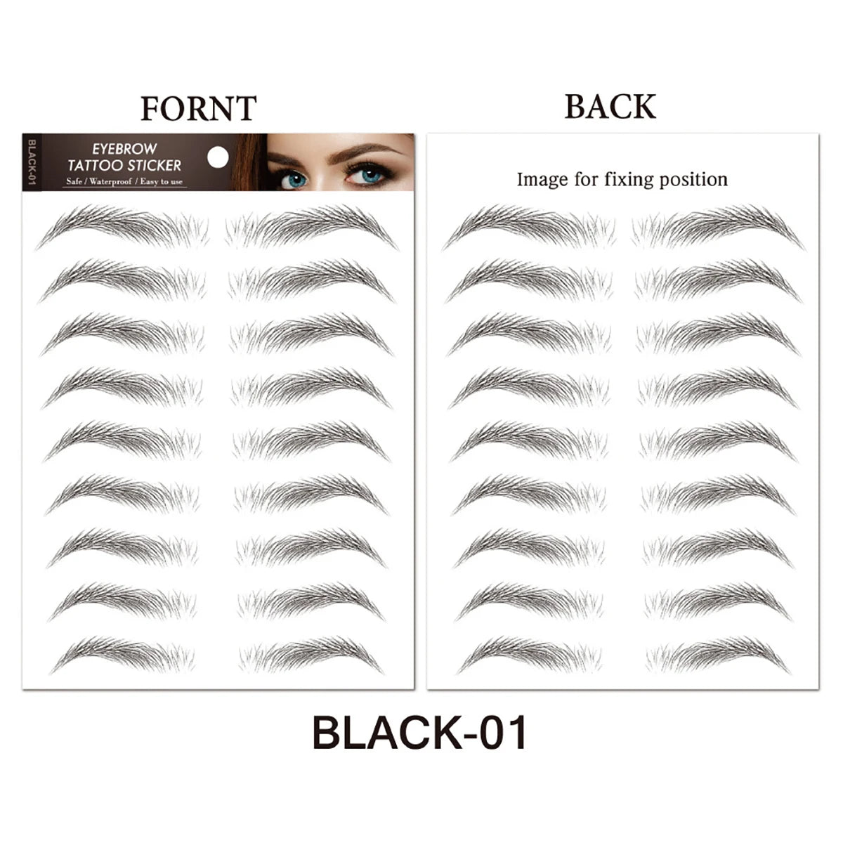 Makeup and Face Waterproof 6D Eyebrow Tattoo Stickers Lasting Makeup Hair-Like Brow