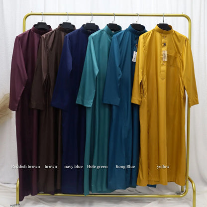 Muslim family   Muslim Eid Men Long Robe Kimono Dishdasha Modest Islamic Dubai Saudi Abayas Prayer Abaya Kaftan Ramadan Morocco Jubba Thobe