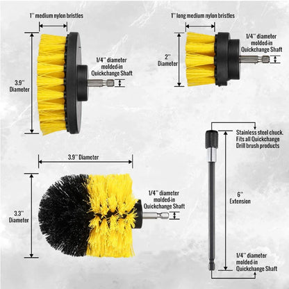 Car   New Car Cleaning Kit Scrubber Drill Detailing Brush Set Air Conditioner Vents Towel Polisher Car Auto Detailing Tools