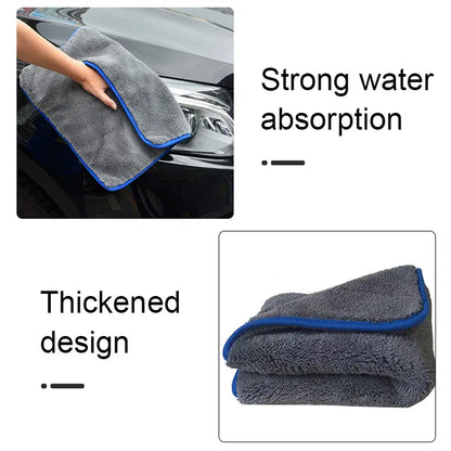 Car   SEAMETAL 40x40CM Car Wash Microfiber Towel 1200GSM Super Absorption Car Cleaning Drying Cloth Hemming Towels Detailing Care Rags