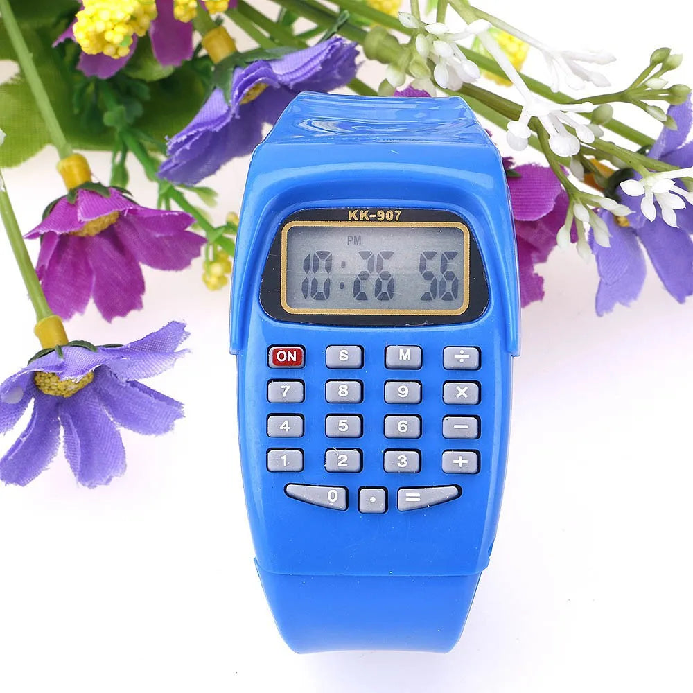 Jewellery   2 in 1 Fashion Digital Student Exam Special Calculator Watch Children Electronic Watch Time Calculator New Watch Mini Calculator