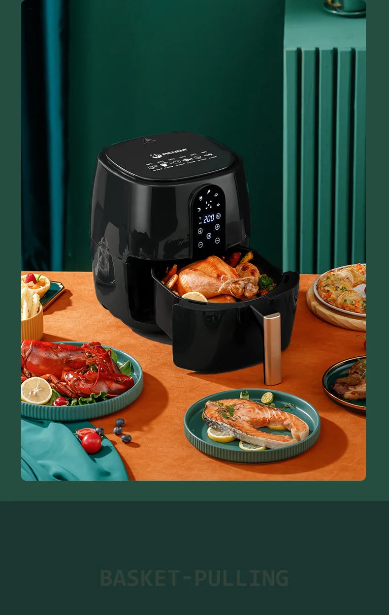 Kitchen 4.5L 6L Smart Electric Air Fryer Large Capacity Automatic Household Multi 360°Baking LED Touchscreen Deep Fryer Without Oil kitchen appliance