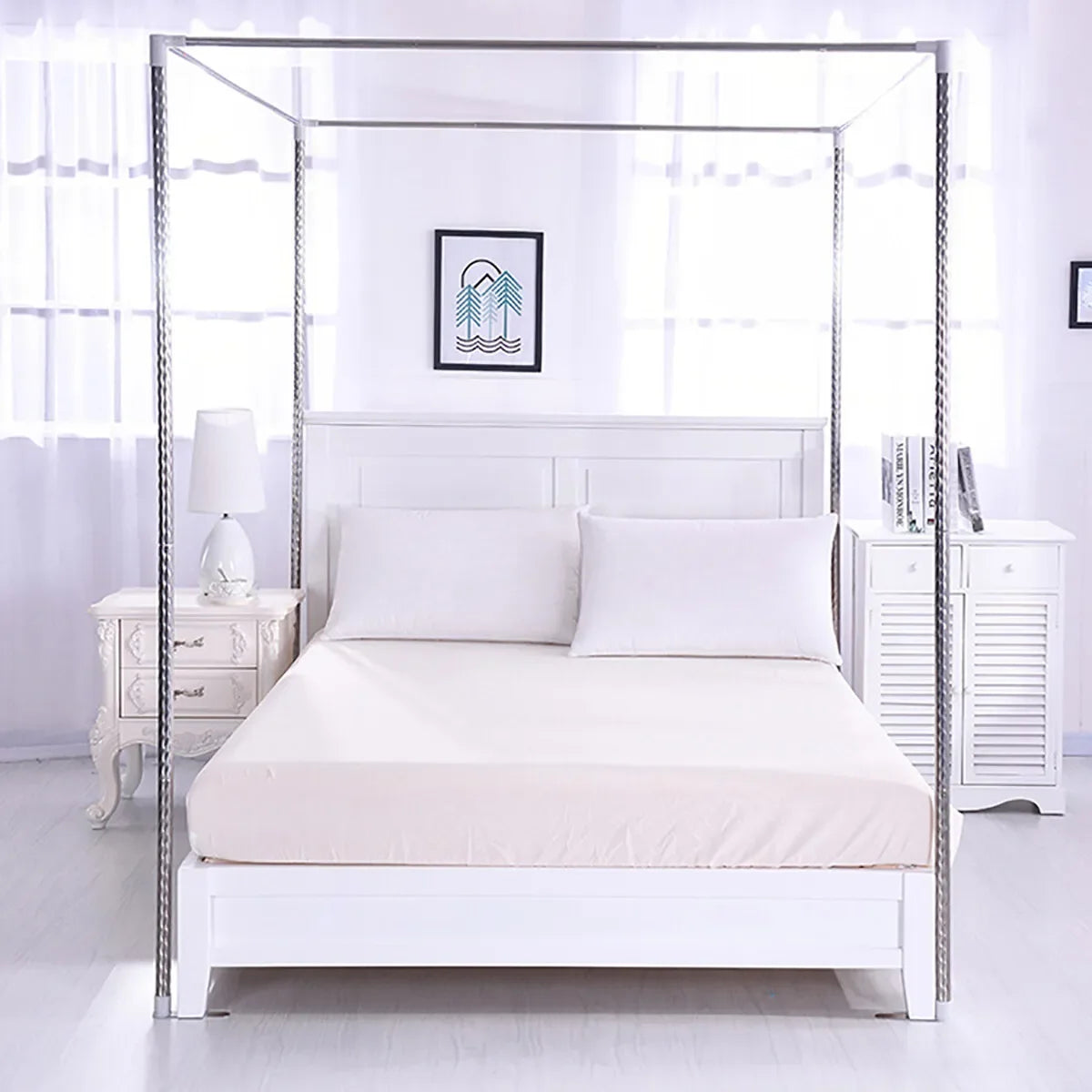 Bedroom   4 Corner Post Bed Canopy Mosquito Netting Bracket (no mosquito net)