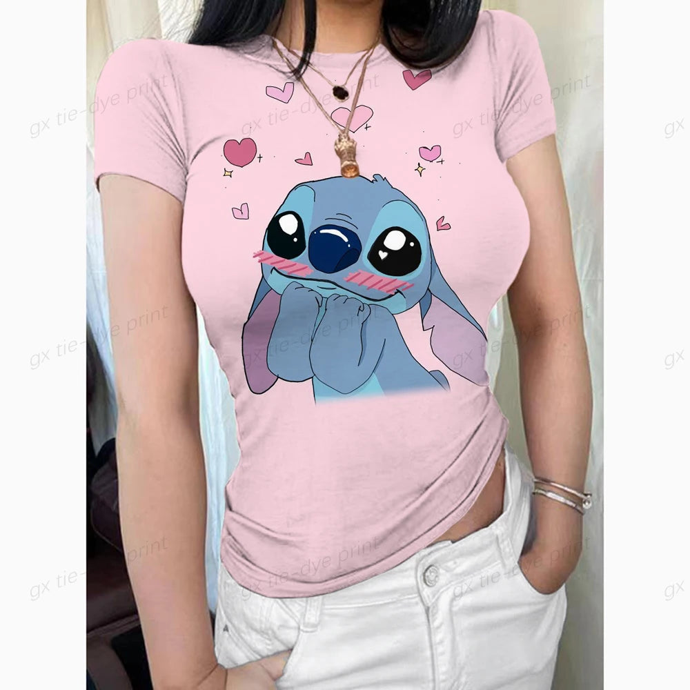 Woman clothing   Disney Lilo and Stitch 3D Printed T-shirt