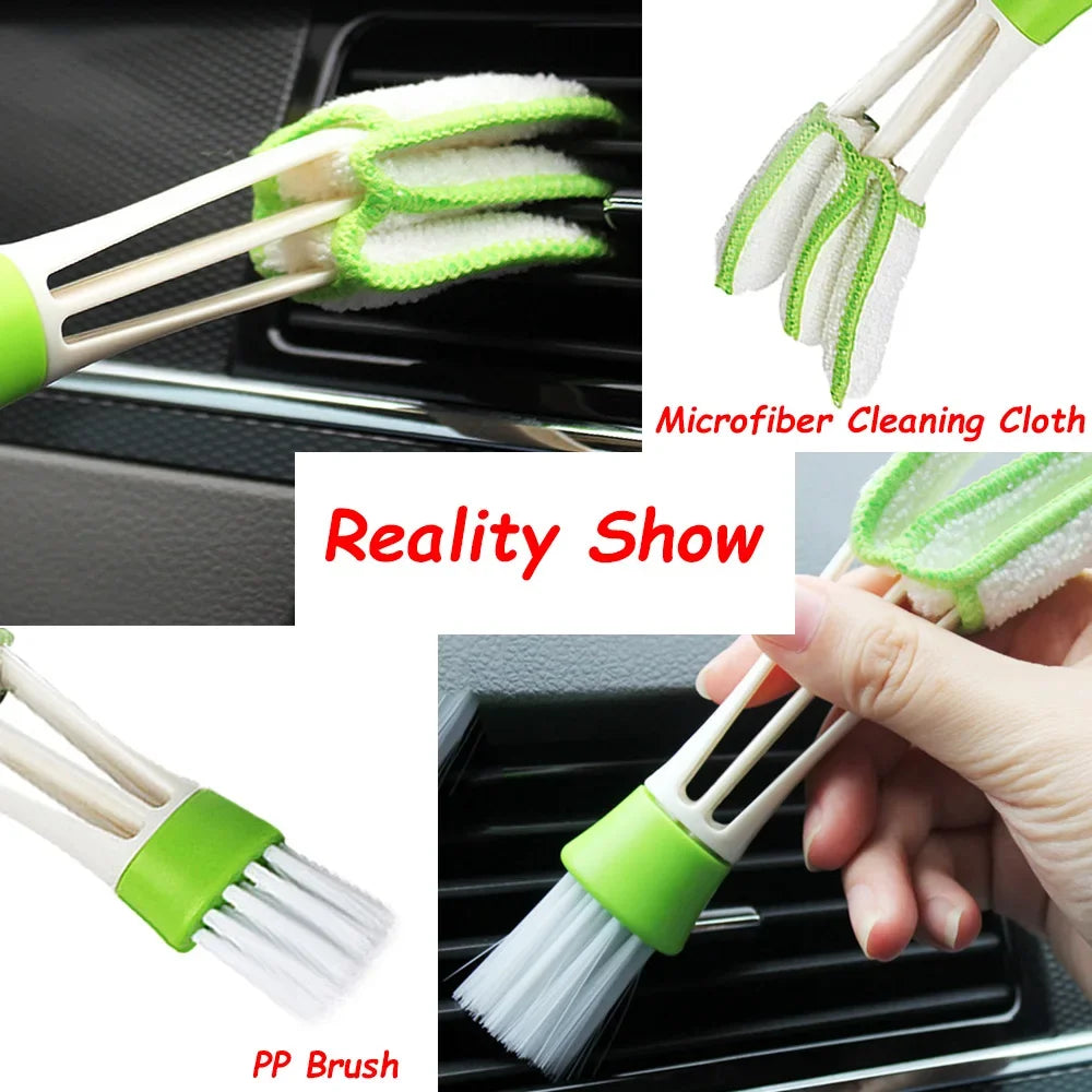 Car   New Car Cleaning Kit Scrubber Drill Detailing Brush Set Air Conditioner Vents Towel Polisher Car Auto Detailing Tools