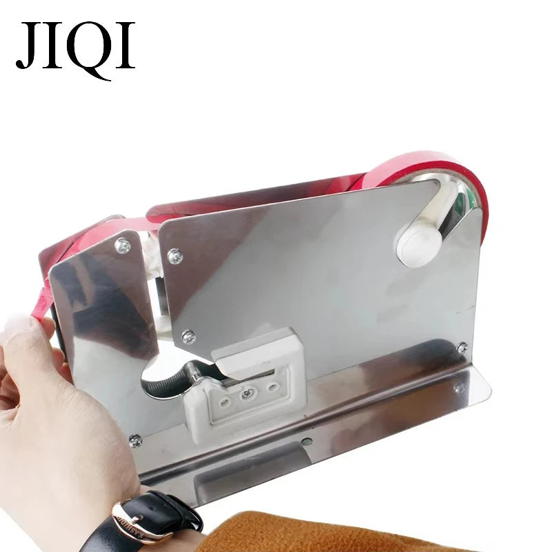 Kitchen  Stainless Steel Tape Cutter Dispenser Supermarket Plastic Bag Taping Sealing Machine Food Packing Sealer Fruit Stapler Packer great use in kitchen