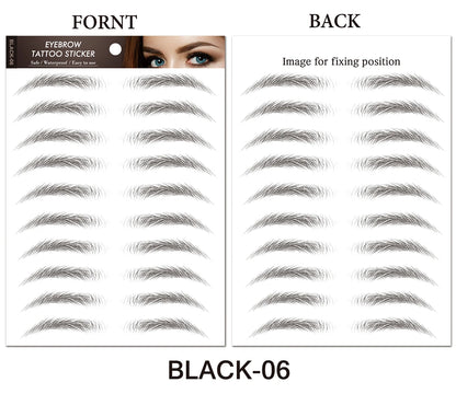 Makeup and Face Waterproof 6D Eyebrow Tattoo Stickers Lasting Makeup Hair-Like Brow Cosmetics