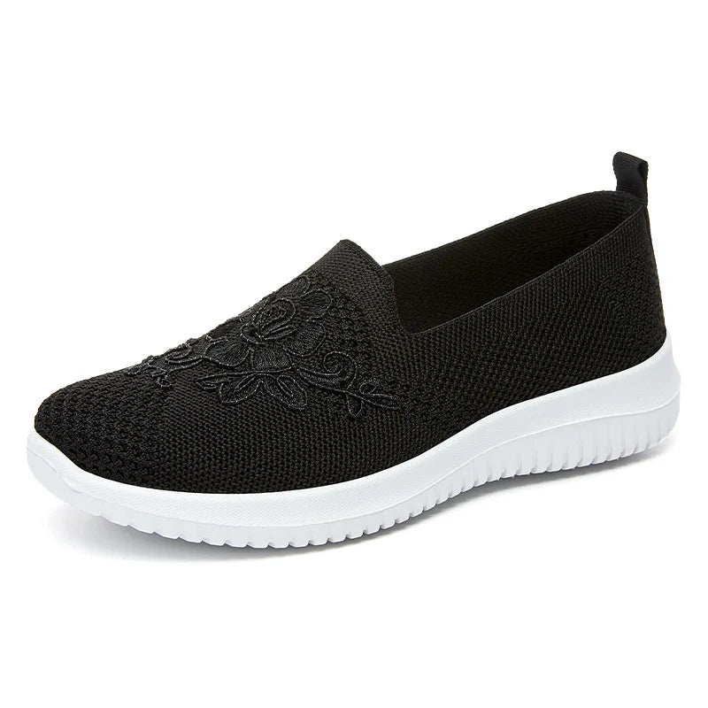 Woman shoes Summer Mesh Knitting Sneakers Women Breathable 2023 Shoes Non-slip Ladies Casual Nurse Office Shoes Ballet Flats