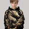 Boy  clothing   Kids Clothes Boys 3D Printed Cool Golden Dragon Boys Hoodie Fashion Long Sleeve Tracksuit Top Perfect Spring Autumn Kids Clothes