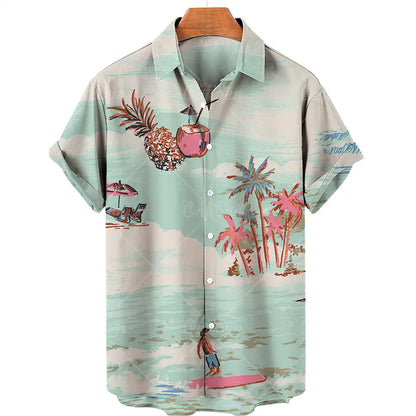 Men clothing  Sakura Pattern Shirt Unisex Shirt Hawaii Beach Shirts