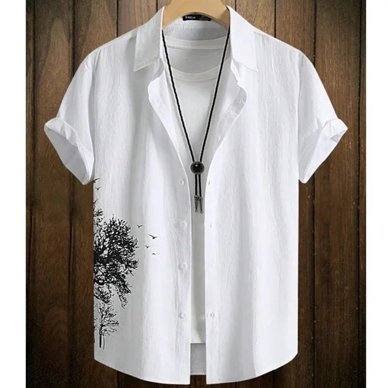 Men clothing Shirt For Men 3d Ink Painting Prints Men'S Clothing