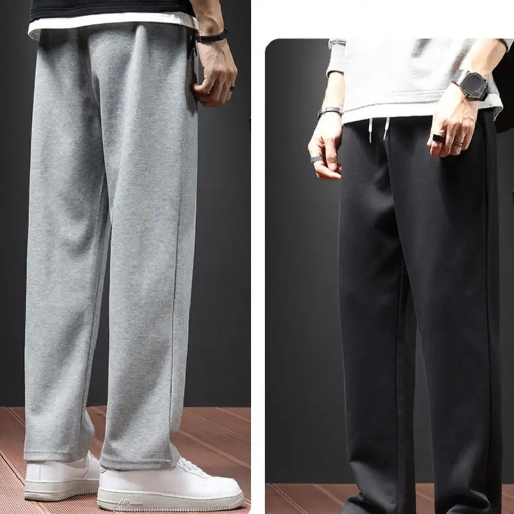 Men clothing   Sweatpants Straight Fit Joggers Loose Drawstring Sports Pants Autumn Men Jogger Pants Casual Long Trousers Tracksuit Men