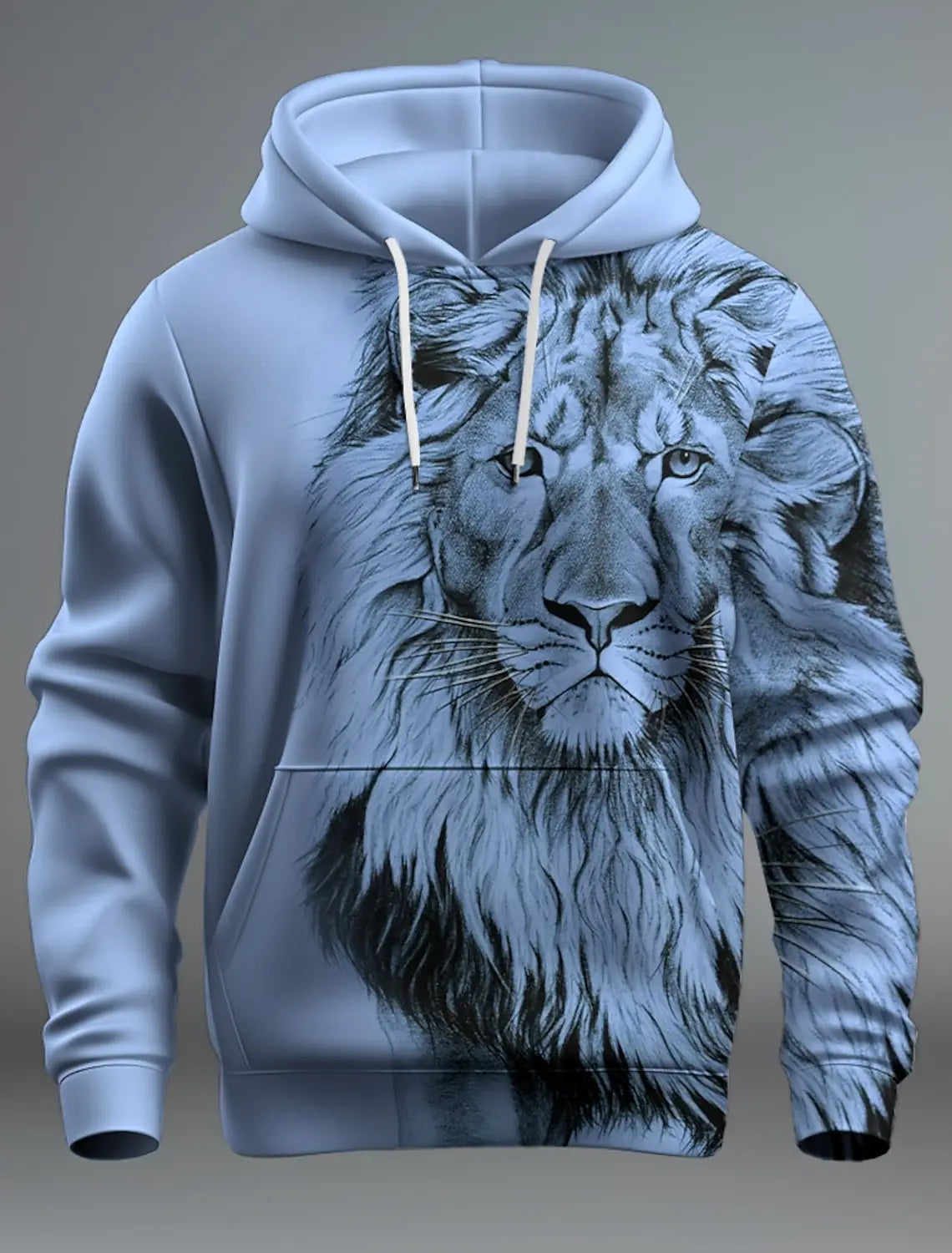 Men clothing  Graphic Lion Men's Fashion 3D Print Hoodie Streetwear Hoodies Long Sleeve