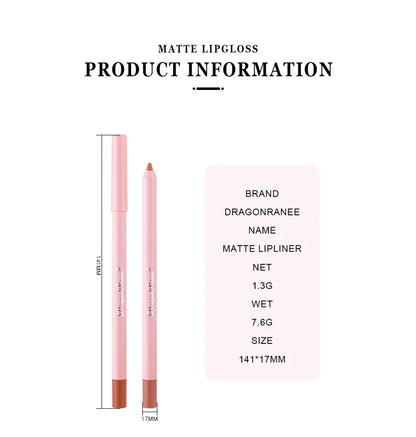 Makeup and face Lip Liner Pen Waterproof Matte 12 Color Outline Lip Shape Lip Plumper Lipstick Pencil Lasting Non-fading Velvet Lip-Liner Makeup