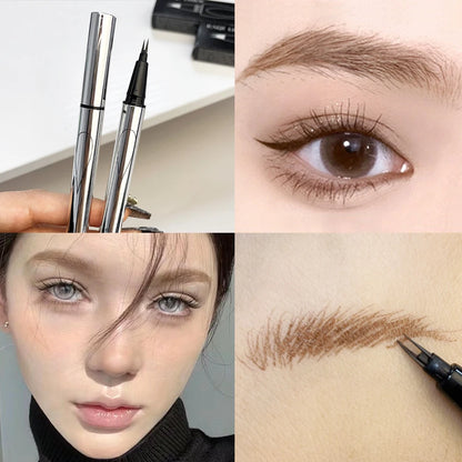 Makeup and face  2 Point Wild Liquid Eyebrow Pencil Lasting Eyebrow Tattoo Waterproof Eyeliner Lower Eyelash