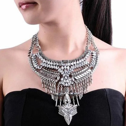 Jewellery   New Fashion Vintage Indian Statement Necklace Women Jewelry Maxi Long Big Chunky Boho Ethnic Large Choker Necklace