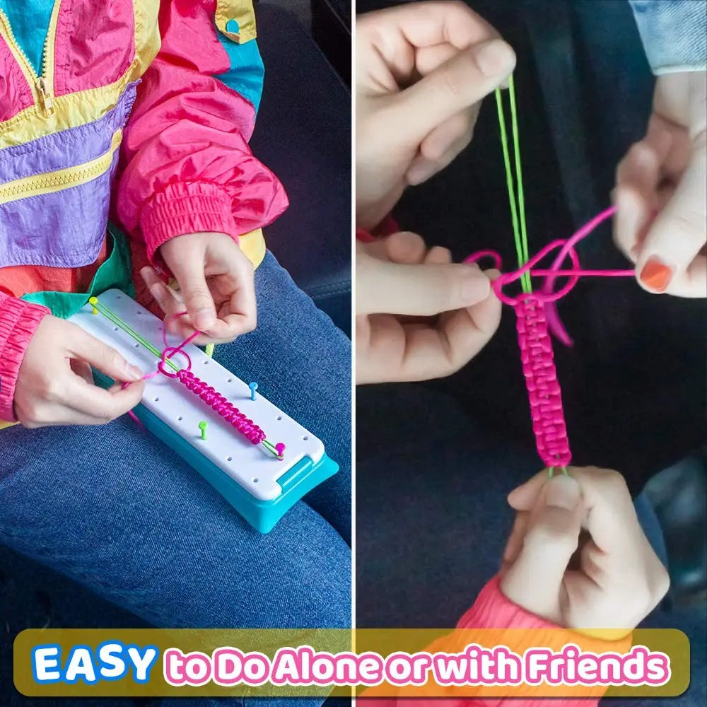 Toys Friendship Bracelet Making Kit for Girls - Arts and Crafts Jewelry Making Toys for 5 6 7 8 9 10 11 12 Years Old, Gifts for Kids