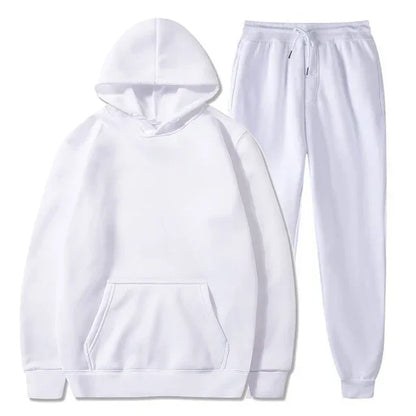 Men clothing   Basic Fleece Hoodies And Sweat Pants Set Men Jogger Set Wholesale Track Suit Sportswear Tracksuits Unisex Ensemble Jogging Homme