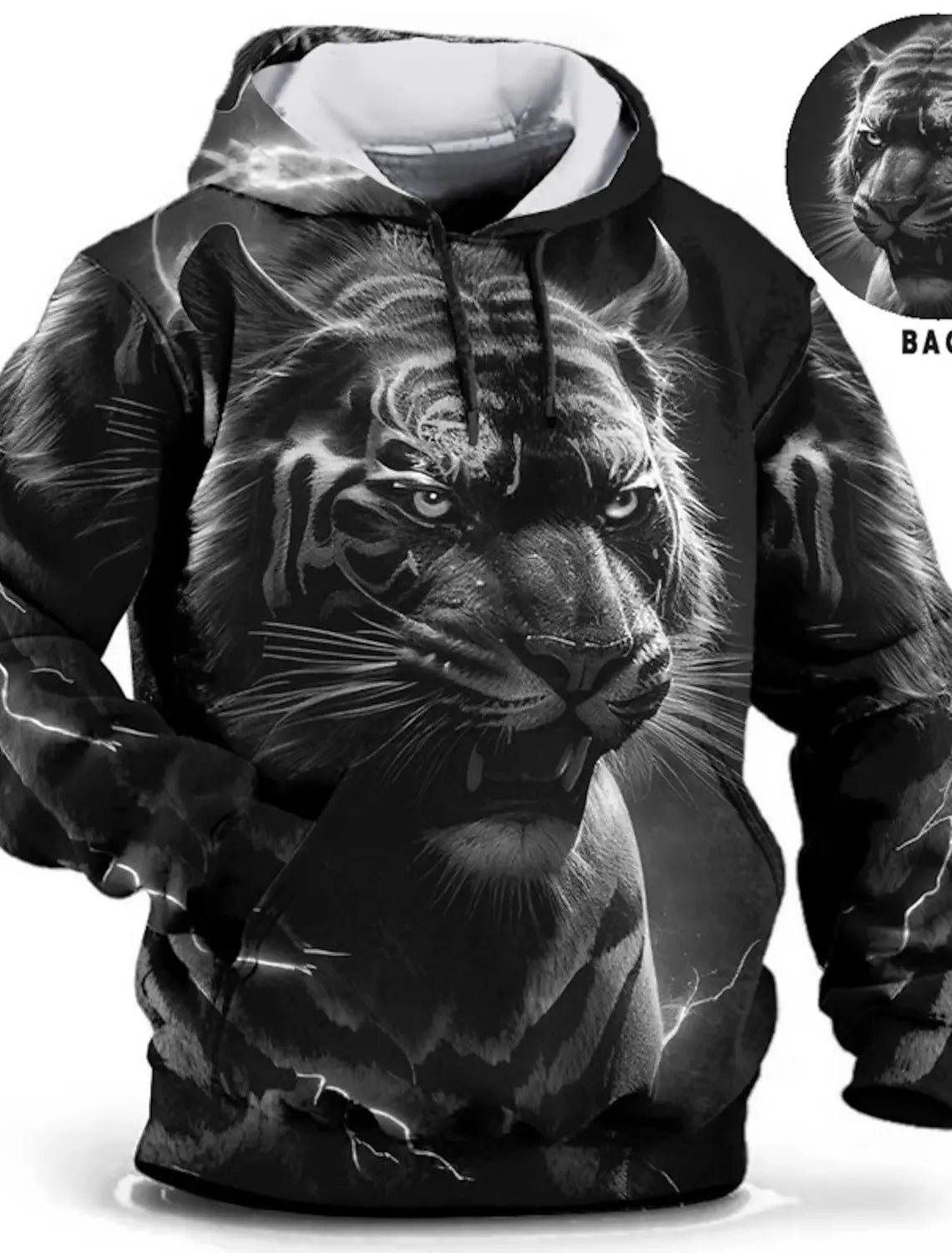 Men clothing  Graphic Lion Men's Fashion 3D Print Hoodie Streetwear Hoodies Long Sleeve