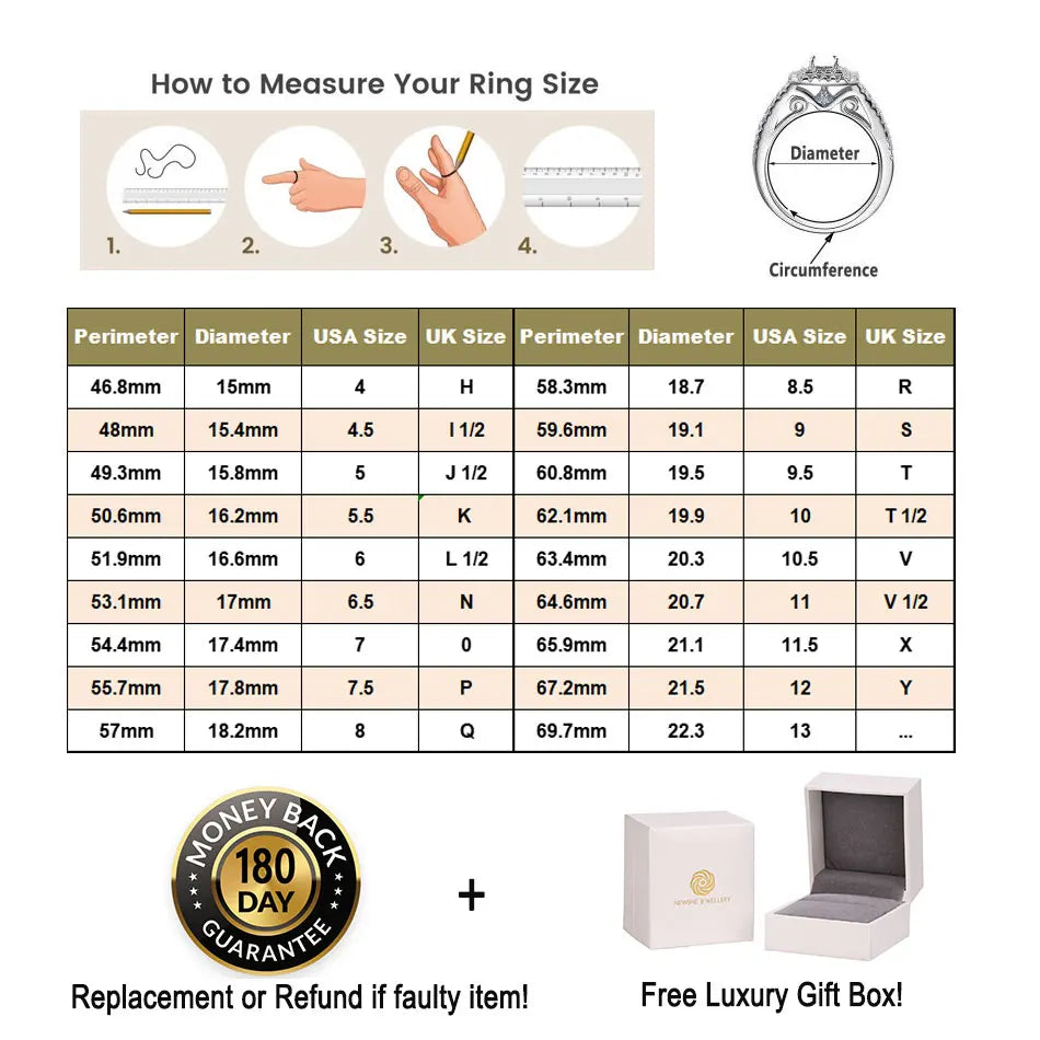 Jewellery   Newshe Original 925 Sterling Silver Rose Yellow K Gold Wedding Rings Set for Women Princess Cut AAAAA CZ Engagement Ring Jewelry