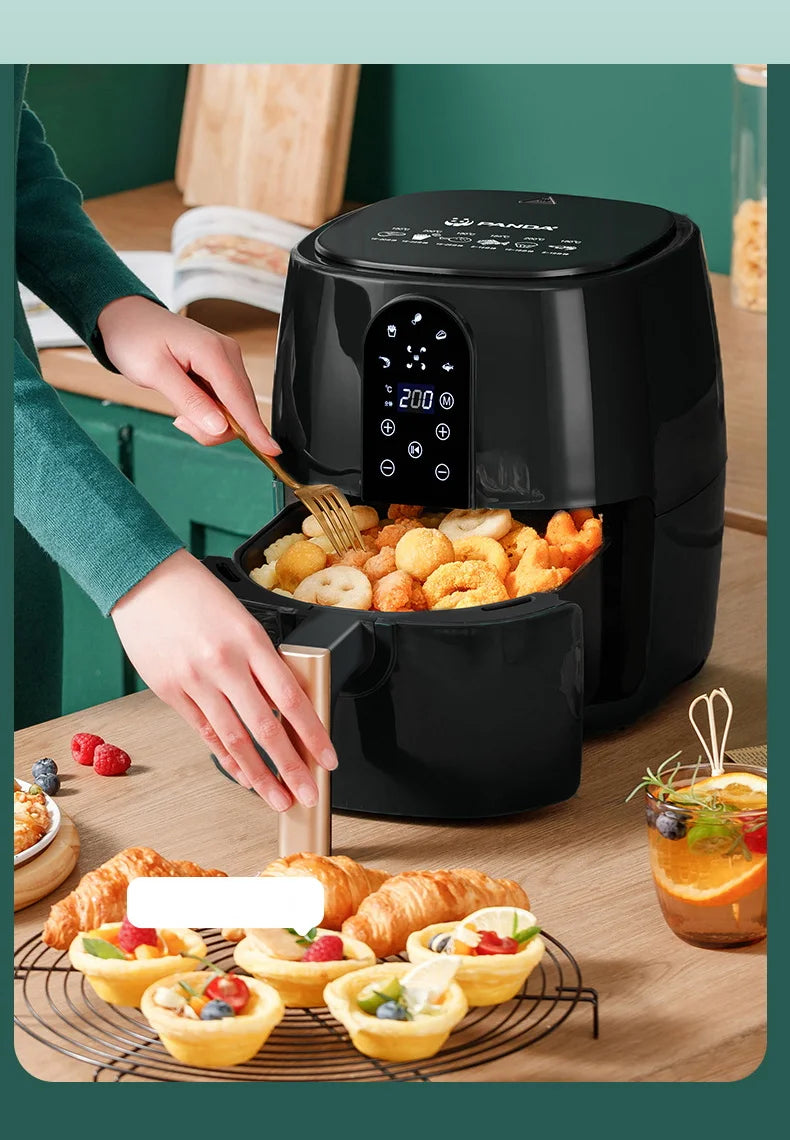 Kitchen 4.5L 6L Smart Electric Air Fryer Large Capacity Automatic Household Multi 360°Baking LED Touchscreen Deep Fryer Without Oil kitchen appliance