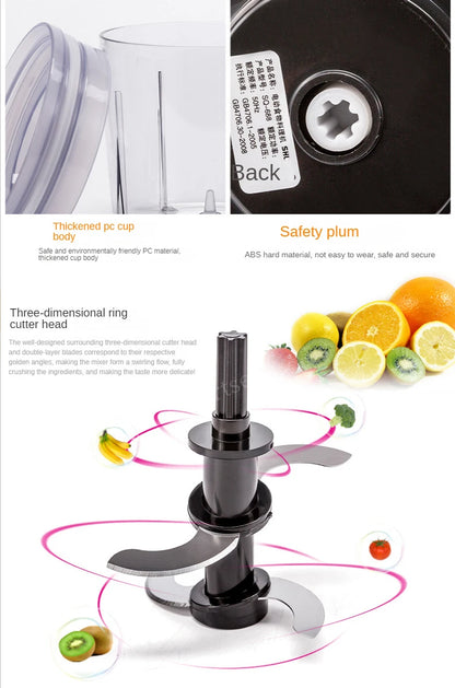 Kitchen  600ml Electric Kitchen Chopper Garlic Masher Meat Grinder Food Garlic Vegetable Chopper Crusher Food Processor Slicer Blender