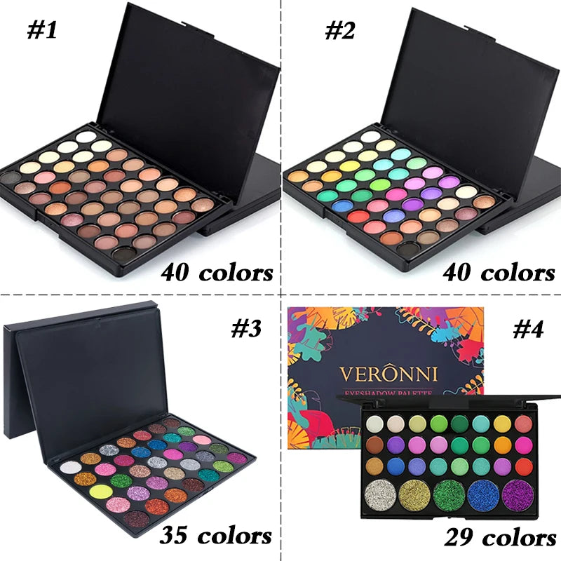 Makeup and face 40/35/29/24 Color Eyeshadow Palette Earth Color Matte Waterproof Women Shiny Glitter Eye Shadow Makeup Lasting Korean Cosmetic