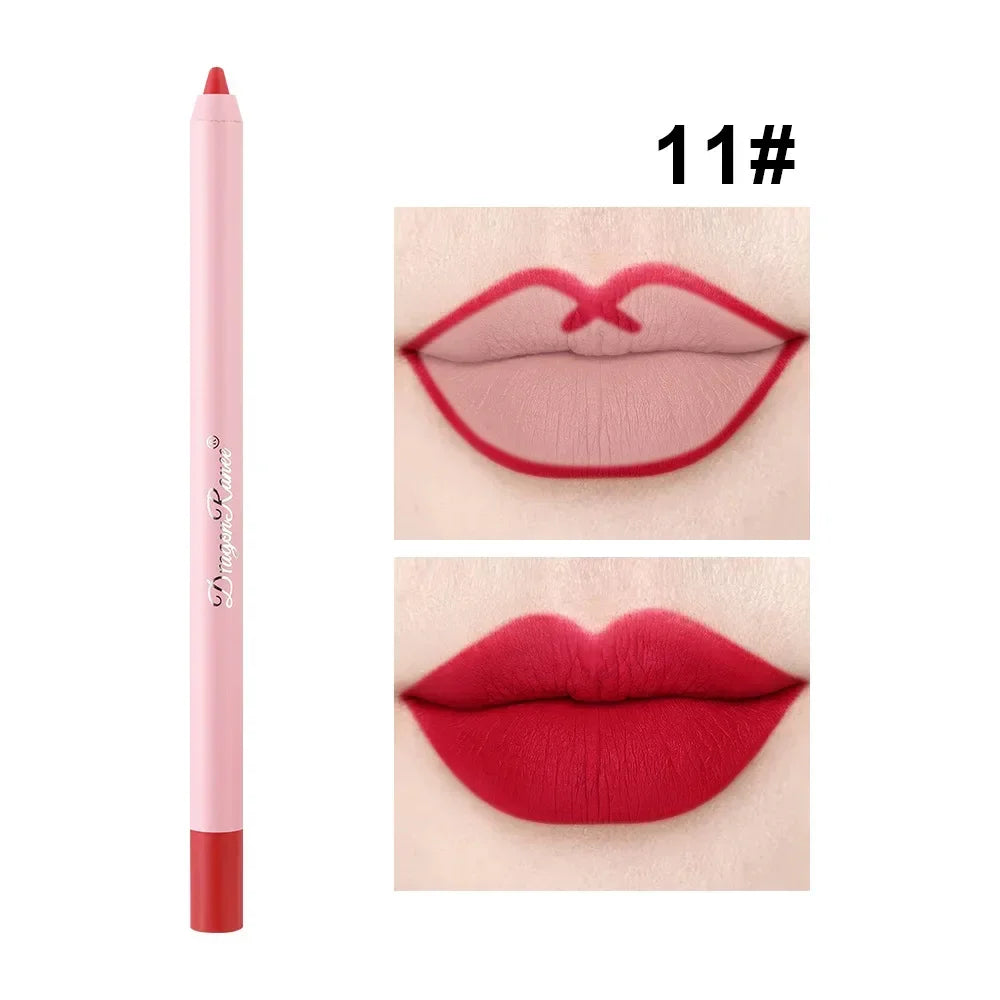 Makeup and face Lip Liner Pen Waterproof Matte 12 Color Outline Lip Shape Lip Plumper Lipstick Pencil Lasting Non-fading Velvet Lip-Liner Makeup