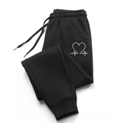 Woman clothing   Heart Printed Sweatpants