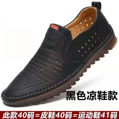 Men shoes Leather Men Breathable Driving Shoes Luxury Brands Formal Men Loafers Moccasins Italian Male Lazy Shoes Black Plus Size 39-44