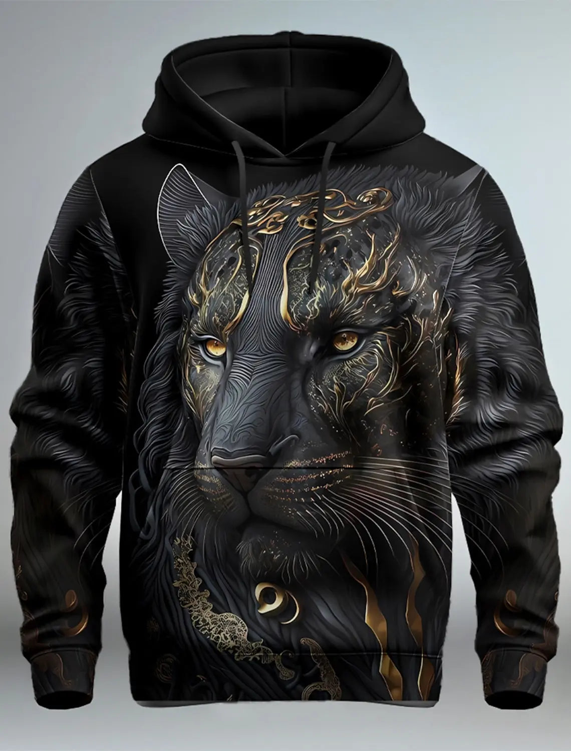 Men clothing  Graphic Lion Men's Fashion 3D Print Hoodie Streetwear Hoodies Long Sleeve