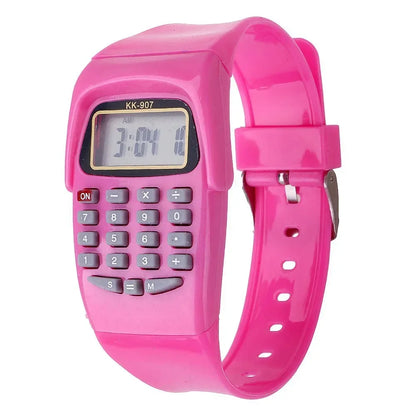 Jewellery   2 in 1 Fashion Digital Student Exam Special Calculator Watch Children Electronic Watch Time Calculator New Watch Mini Calculator