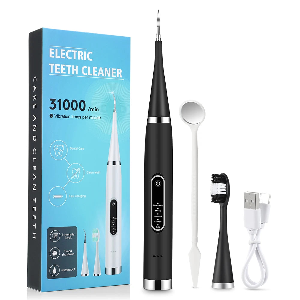 Bathroom  Electric Teeth Whitening Dental Calculus Scaler Plaque Coffee Stain Tartar Removal High Frequency Sonic Toothbrush Teeth Cleaner