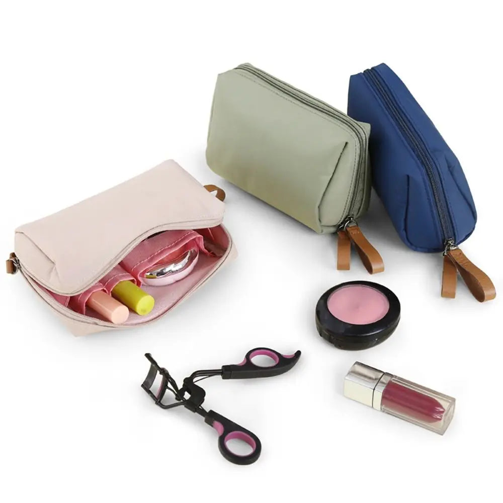 Makeup and face  Small Makeup Bag Simple Solid Colour Cosmetic Storage Bag for Women