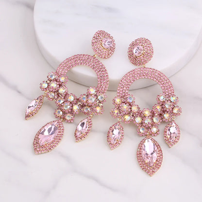 Jewellery   New Rhinestone High Quality Earrings For Women Fashion Big Earrings Women Jewelry Accessories Ladies Party Gifts Wholesale