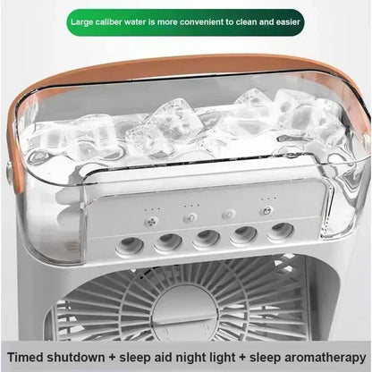 Kitchen Portable 3 In 1 Fan AIr Conditioner Household Small Air Cooler LED Night Lights Humidifier Air Adjustment Home Fans Dropshipping