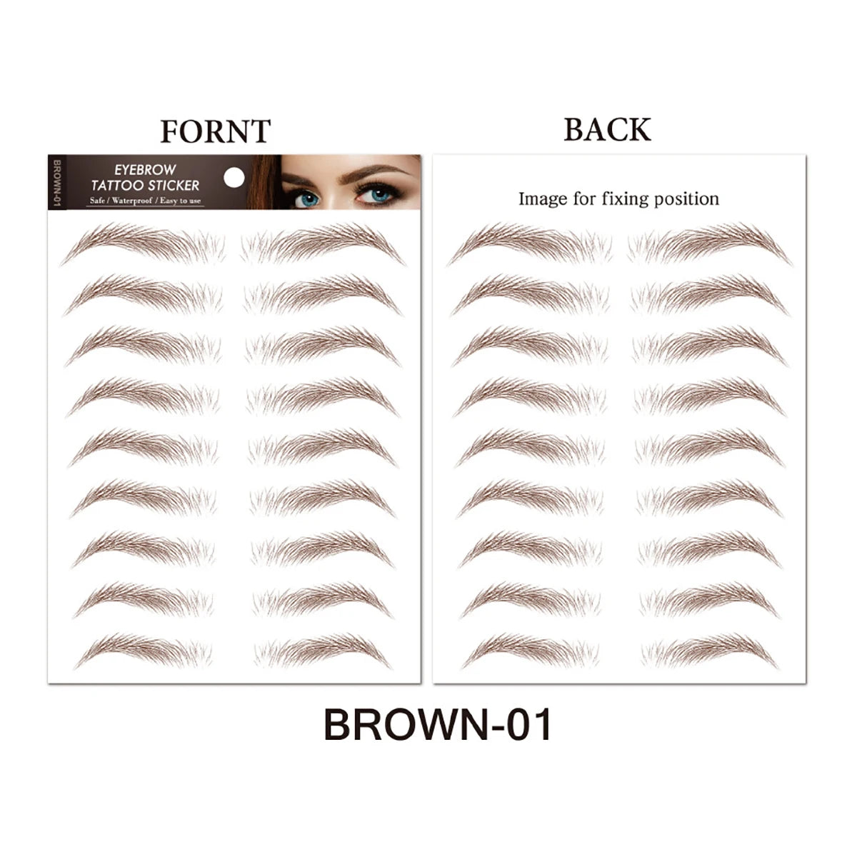 Makeup and Face Waterproof 6D Eyebrow Tattoo Stickers Lasting Makeup Hair-Like Brow Cosmetics