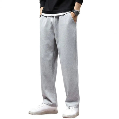 Men clothing   Sweatpants Straight Fit Joggers Loose Drawstring Sports Pants Autumn Men Jogger Pants Casual Long Trousers Tracksuit Men