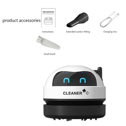 Kitchen Desk Dust Vacuum with Clean Brush Portable Table Dust Removal Cleaning Brush USB Charging Desktop Cleaner Mini Vacuum Cleaner