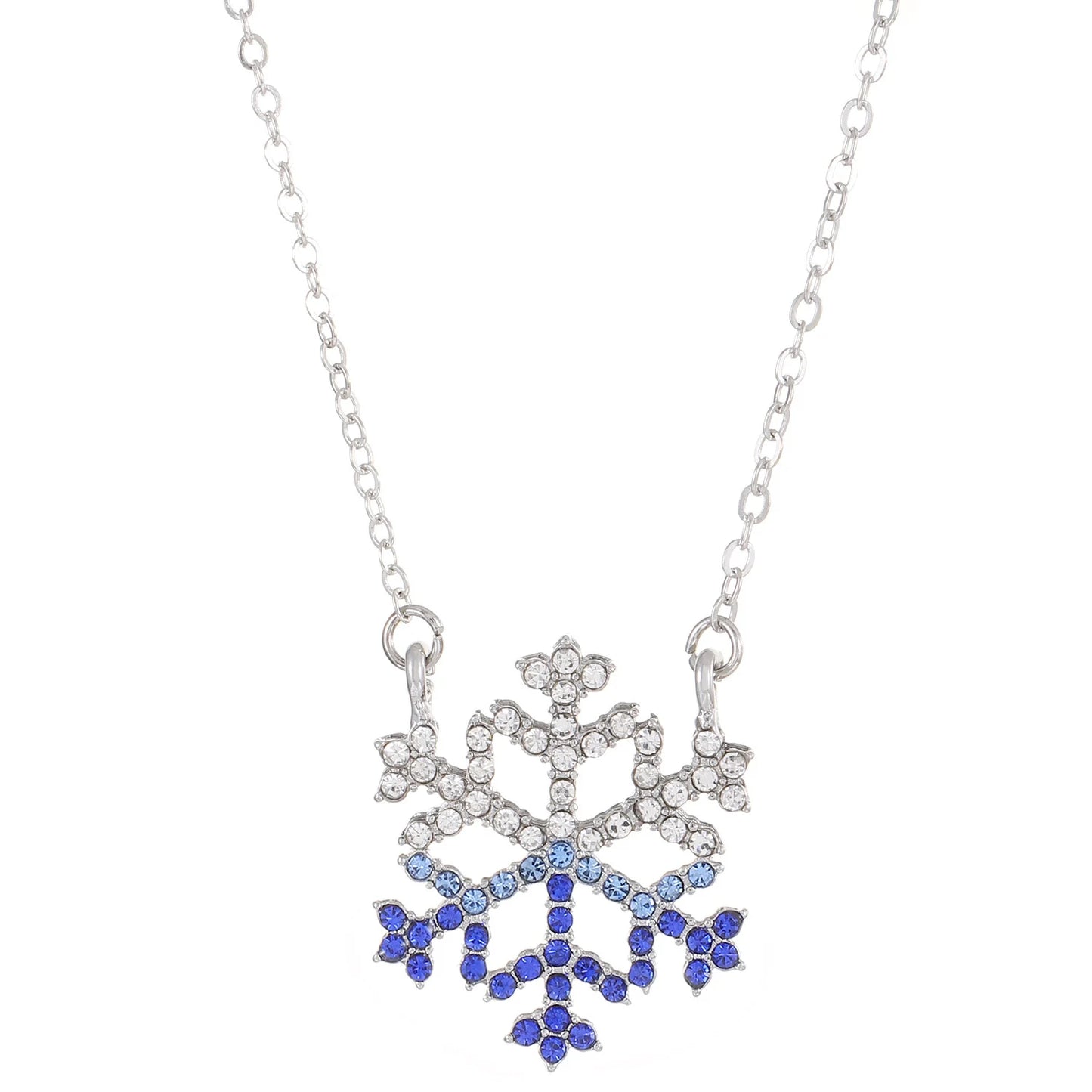 Jewellery   New Zircon Inlaid Snowflake Necklace with Female Instagram Style Creative Design Sense, Long Tassel Collarbone Chain