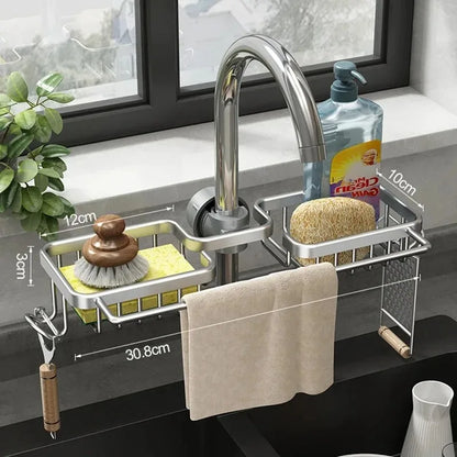 Kitchen  Storage Rack Dish Drying Rack Wall Shelf Supplies Towel Sink Racks Fixture Home Improvement Kitchen Cabinet Storage