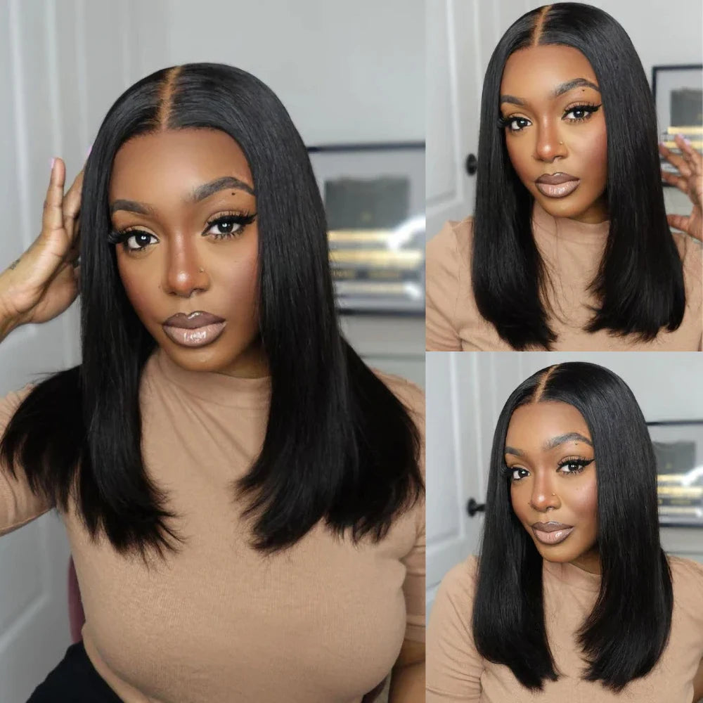 Crown & Glory Wigs Wigs For Women Pre-Plucked 13x4 Lace Frontal Brazilian Remy Wig 4x4 Closure Wig