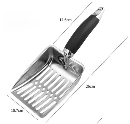 Pets Dog Cat Clean Faeces Supplies Stainless steel shovel Cat Litter Scoop Reduces Dust Metal Long Handle Scoop Pet Cleanning Tools