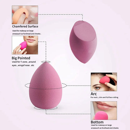 Makeup and face  4pcs/bag Fashion Make up Blender Cosmetic Puff Makeup Sponge