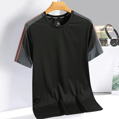 Men clothing  Ice Silk Thin Short Sleeve Quick Drying T-shirt for Men