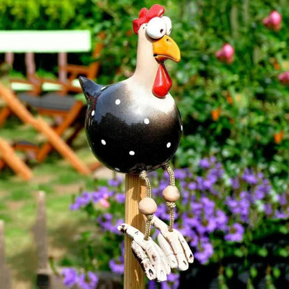 Outdoor  Big-eyed Chicken Creative Sculptures Garden Supplies Long Feet Craft Handicraft Waterproof Perfect Gifts for Outdoor Indoor Yard